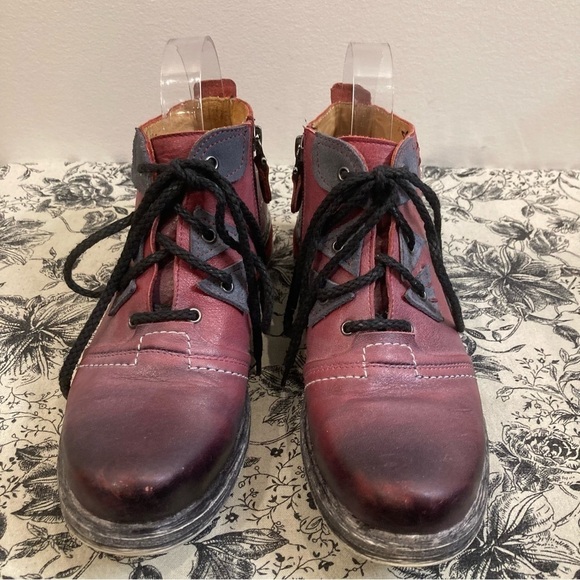 MACIEJKA Sz 38 Maciefa Zipper and Lace Up Made in Poland Ankle Booties - Picture 2 of 9